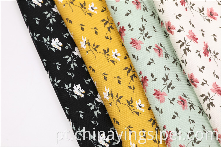 Em estoque têxteis de twill mole impressão de tecidos Rayon Print Fabric para camisas